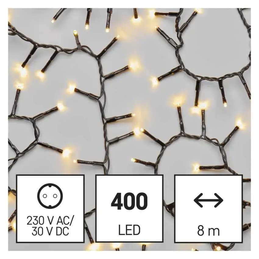 EMOS Łańcuch Choinkowy CLUSTER Jeżyk 400 LED 8m (Ciepła Biel)