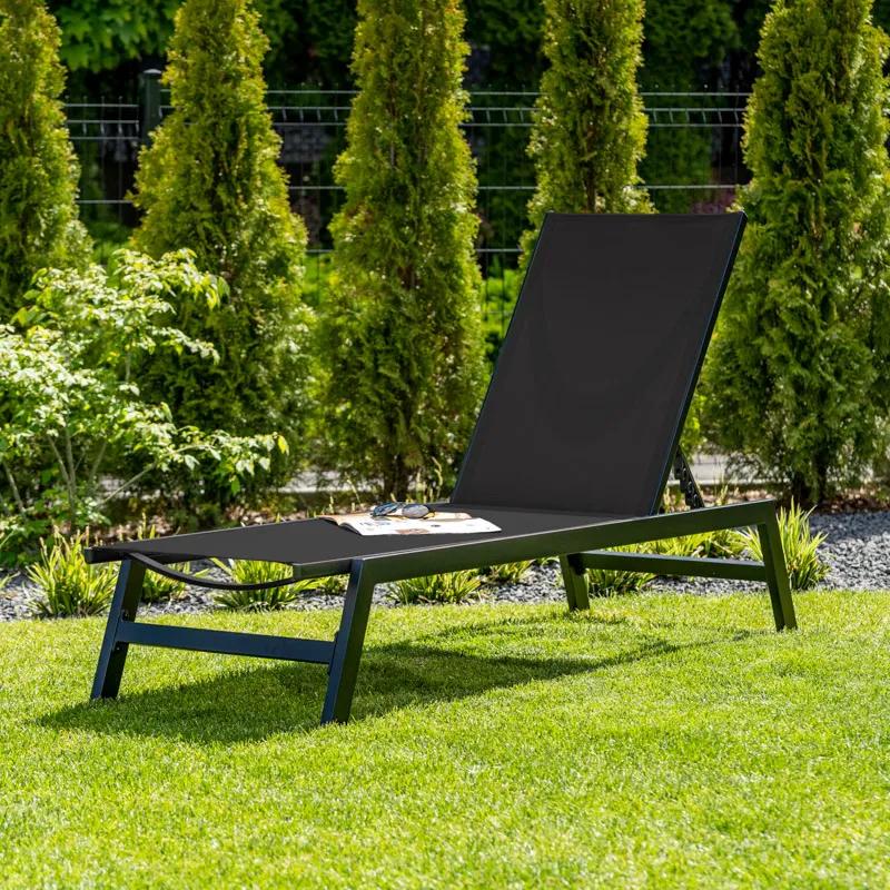 Leżak ogrodowy Lord 60 cm czarny - zdjęcie 8