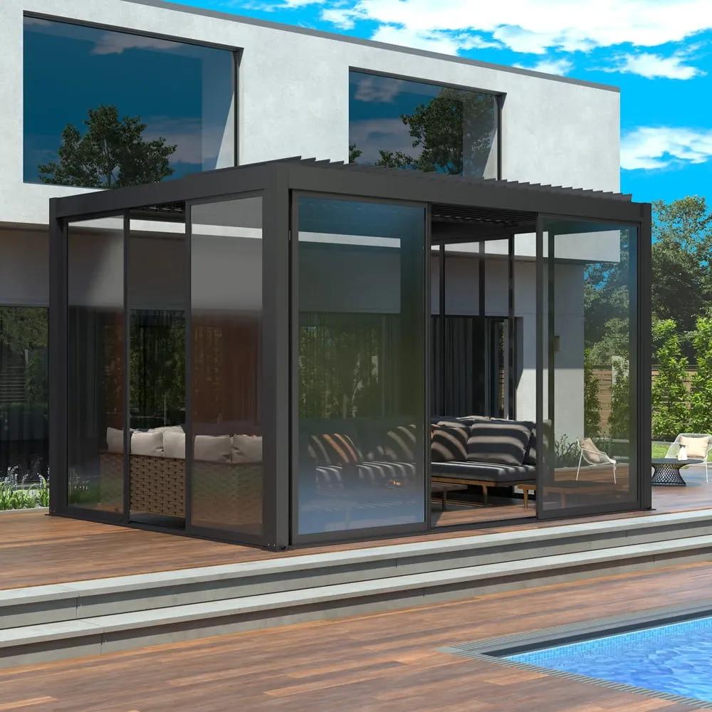 Drzwi przesuwne S8 LUXE 270x238cm do 3m antracyt - zdjęcie 7