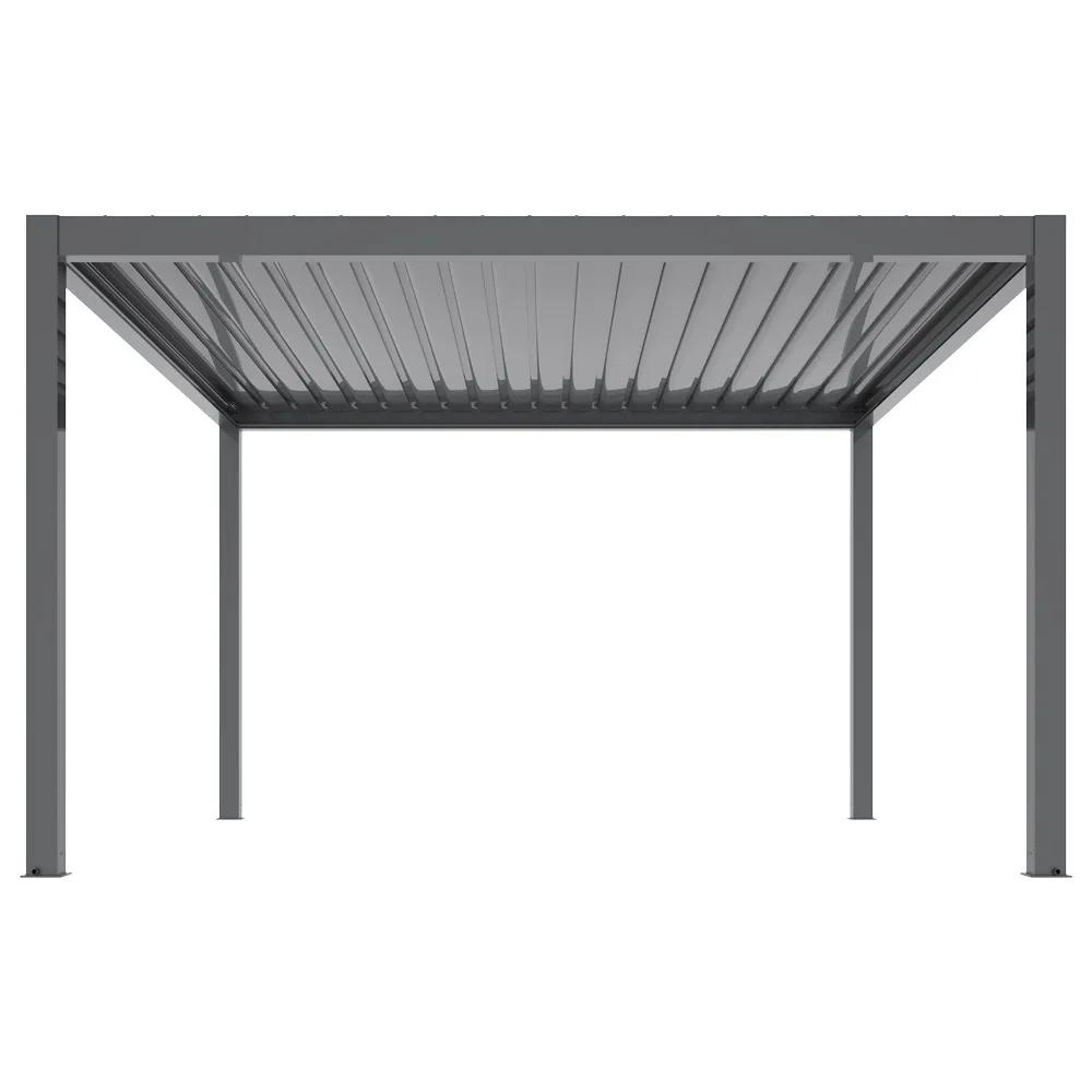 Pergola tarasowa Luxe 3 x 4 m antracytowa z LED i elektrycznym dachem - zdjęcie 15