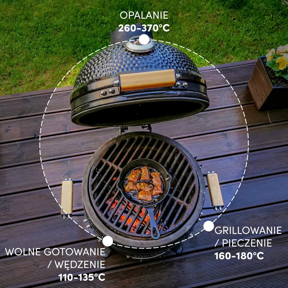 Grill węglowy ceramiczny 16T” z pokrywą - zdjęcie 14
