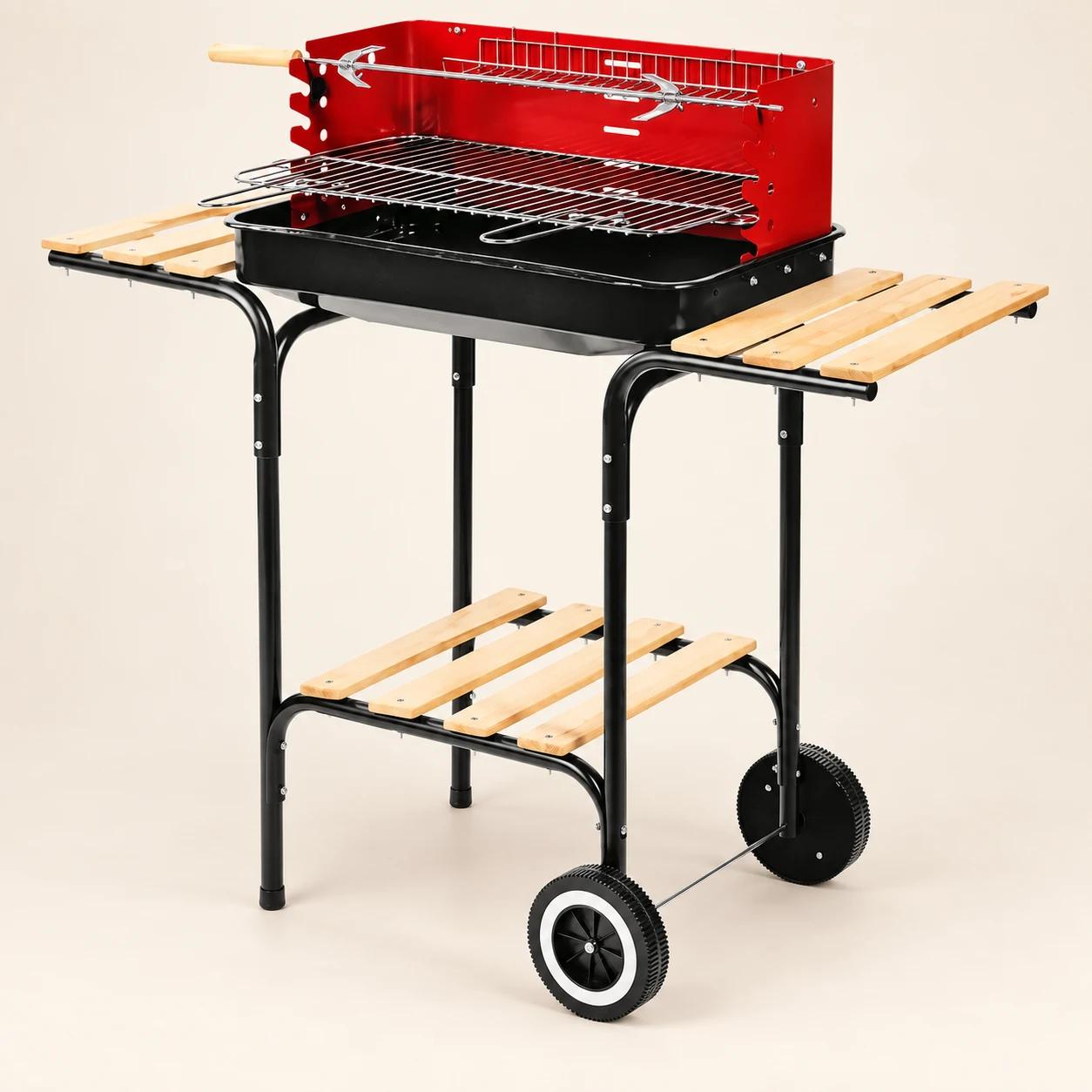 Grill prostokątny Dr Grill 11327 na kółkach
