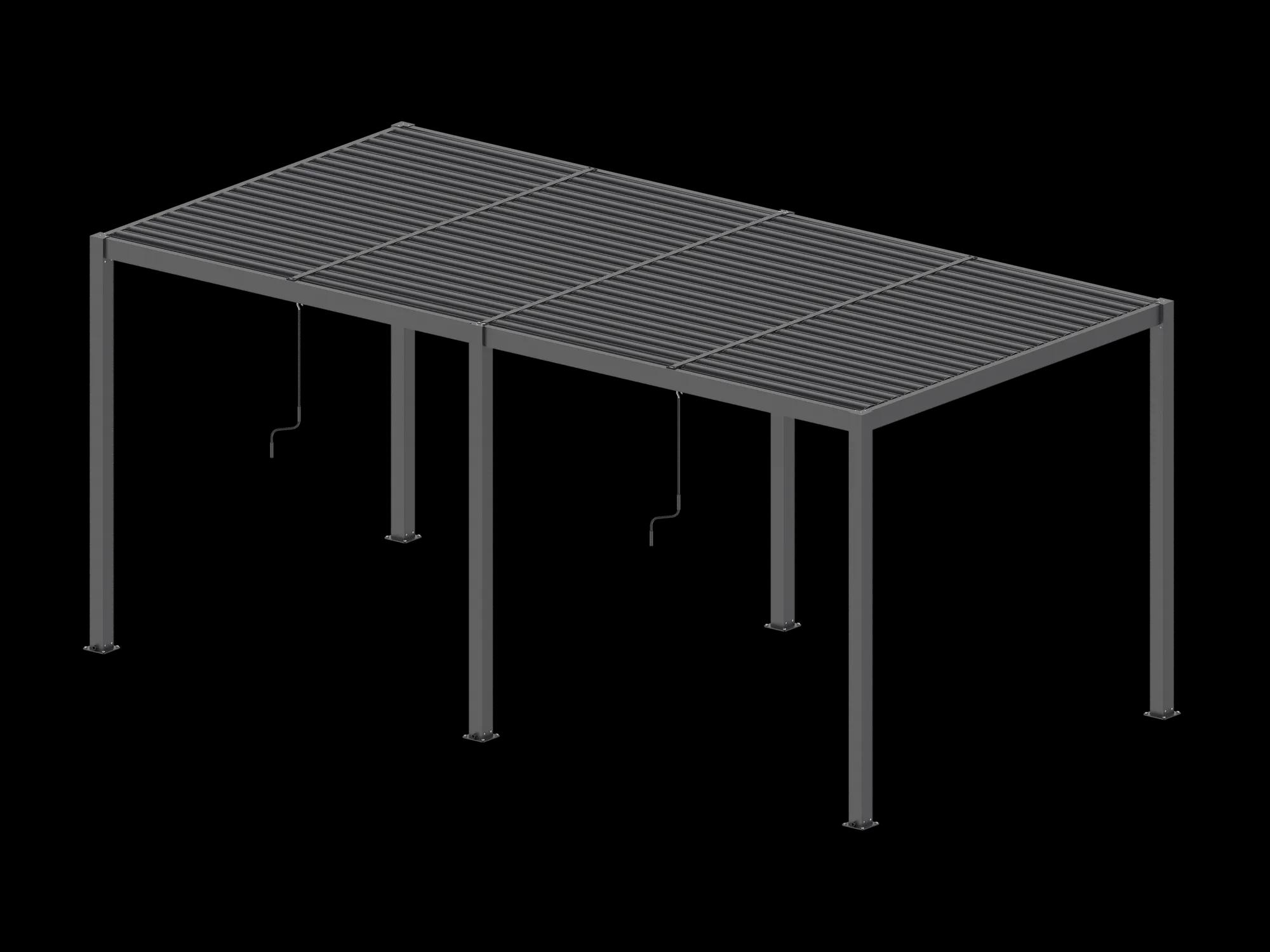 Pergola tarasowa Luxe 5.8 x 4 m antracytowa z LED - zdjęcie 5
