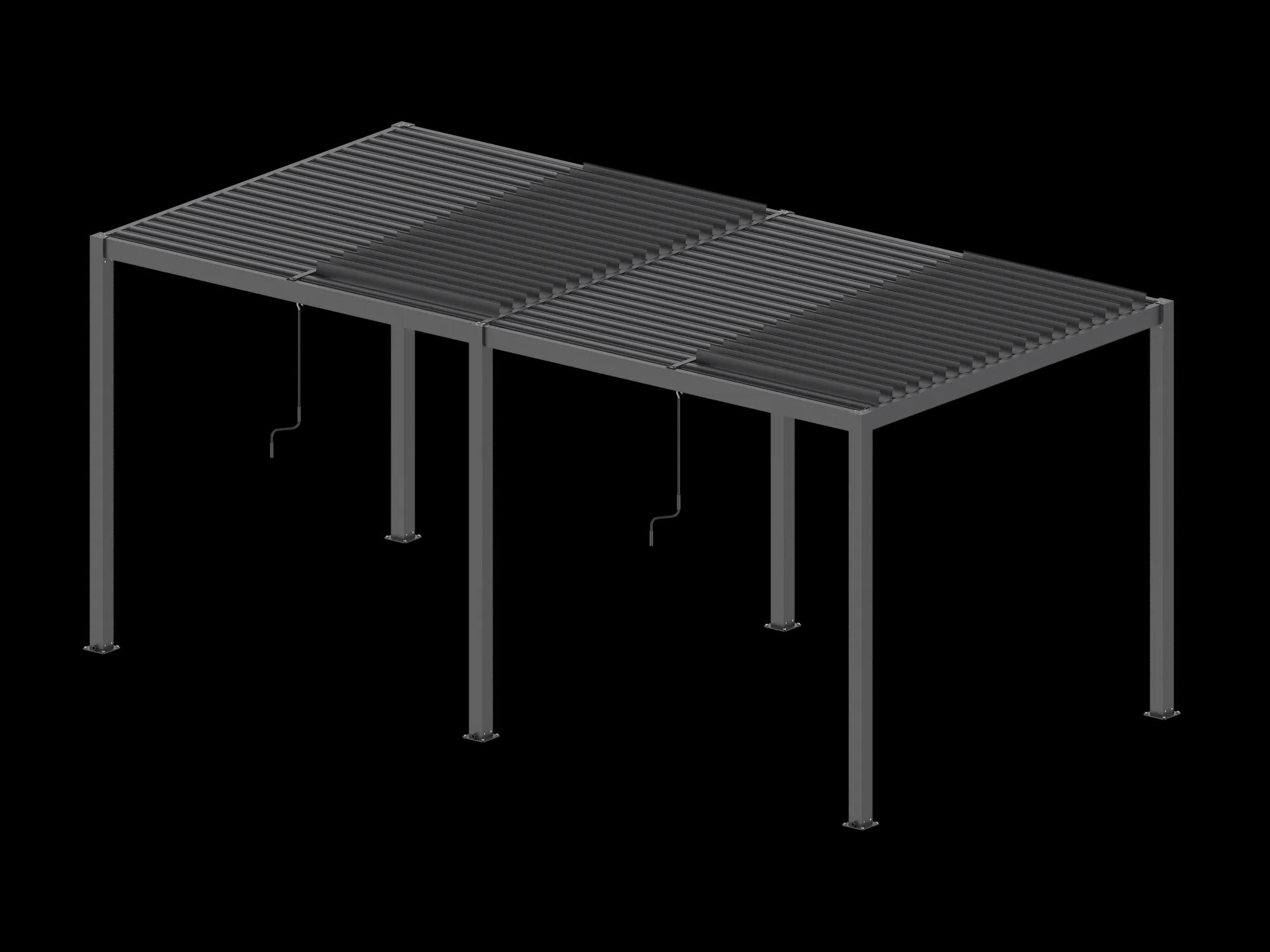 Pergola tarasowa Luxe 5.8 x 4 m antracytowa z LED - zdjęcie 7