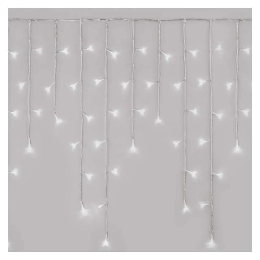 EMOS Oświetlenie Świąteczne Sople Kurtyna 300 LED 5m (Zimna Biel) – Pilot + 8 Funkcji + Ściemniacz