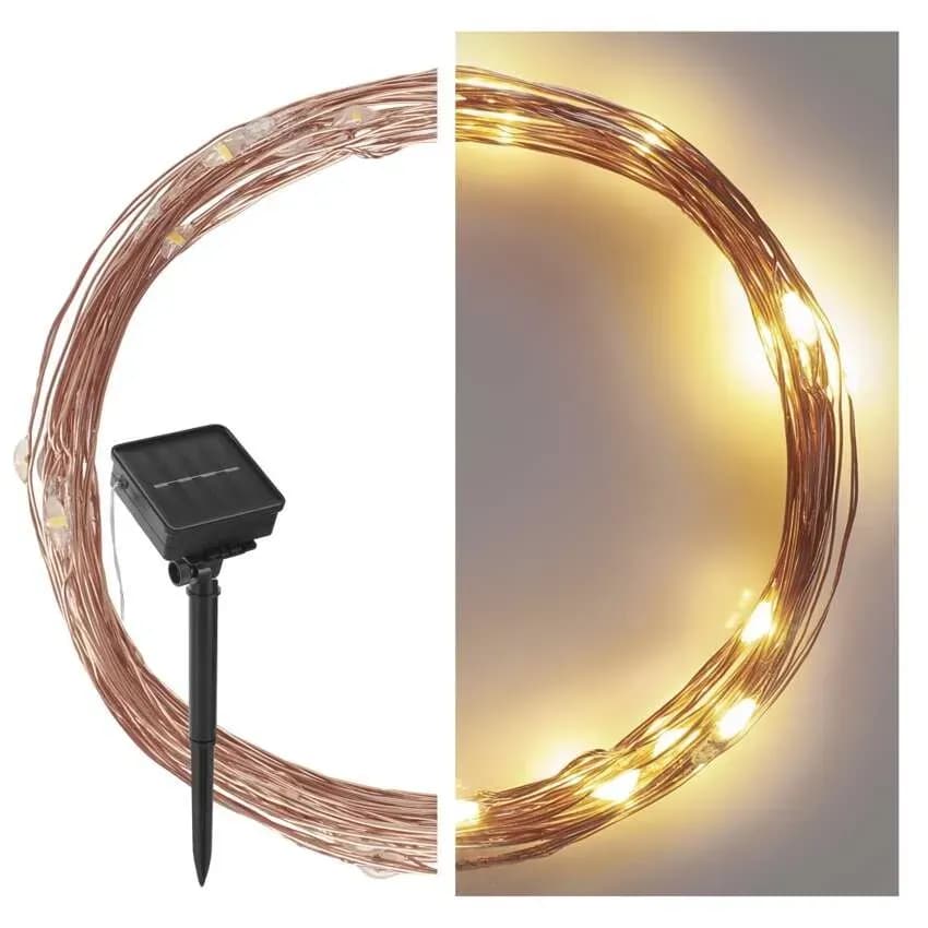 EMOS Solarny Drucik Świetlny NANO 120 LED 12m (Ciepła Biel)