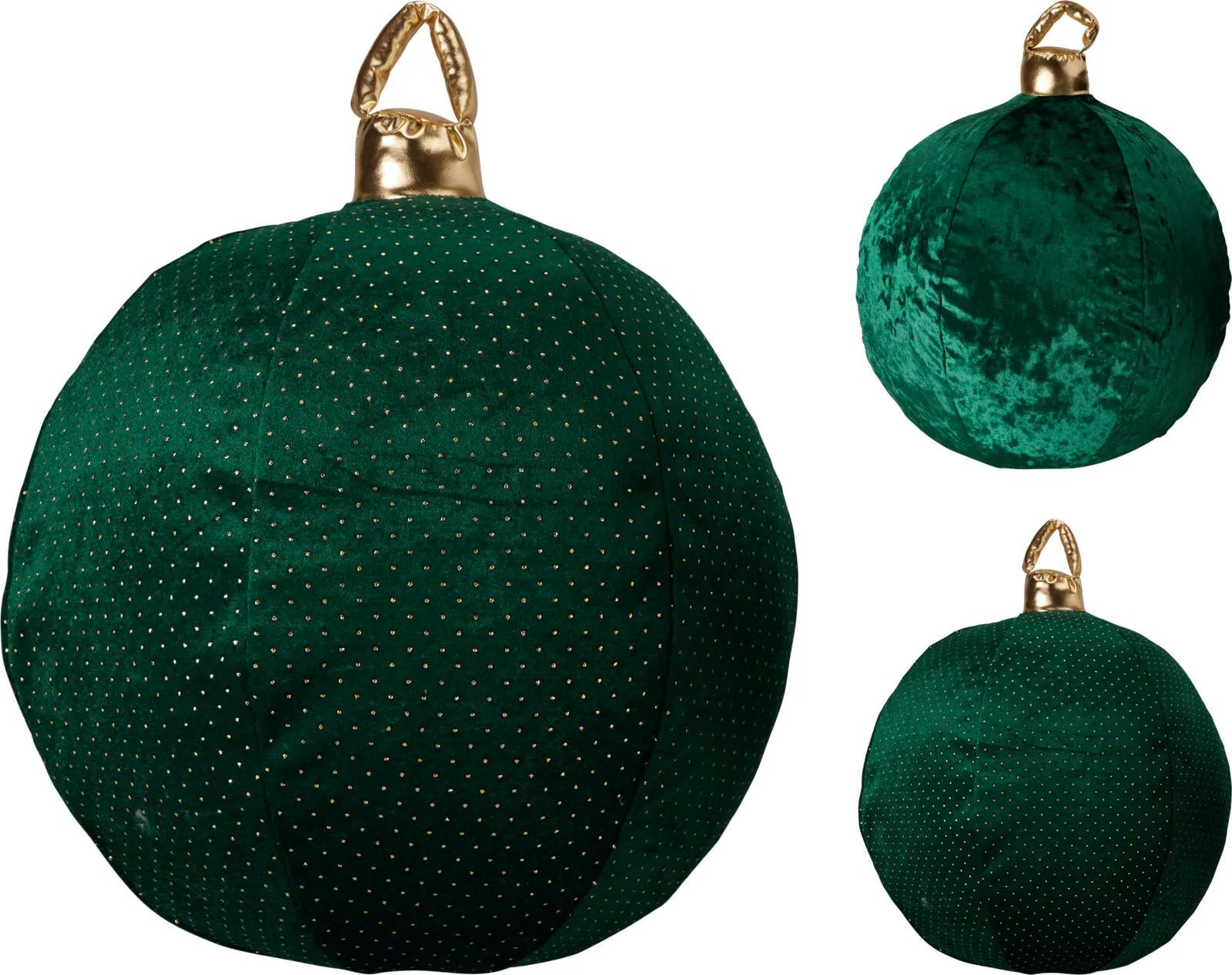 Bombka Balonowa 40cm Velvet – Ekskluzywna Welurowa Zawieszka XXL, Głęboka Zieleń (2 Wzory)
