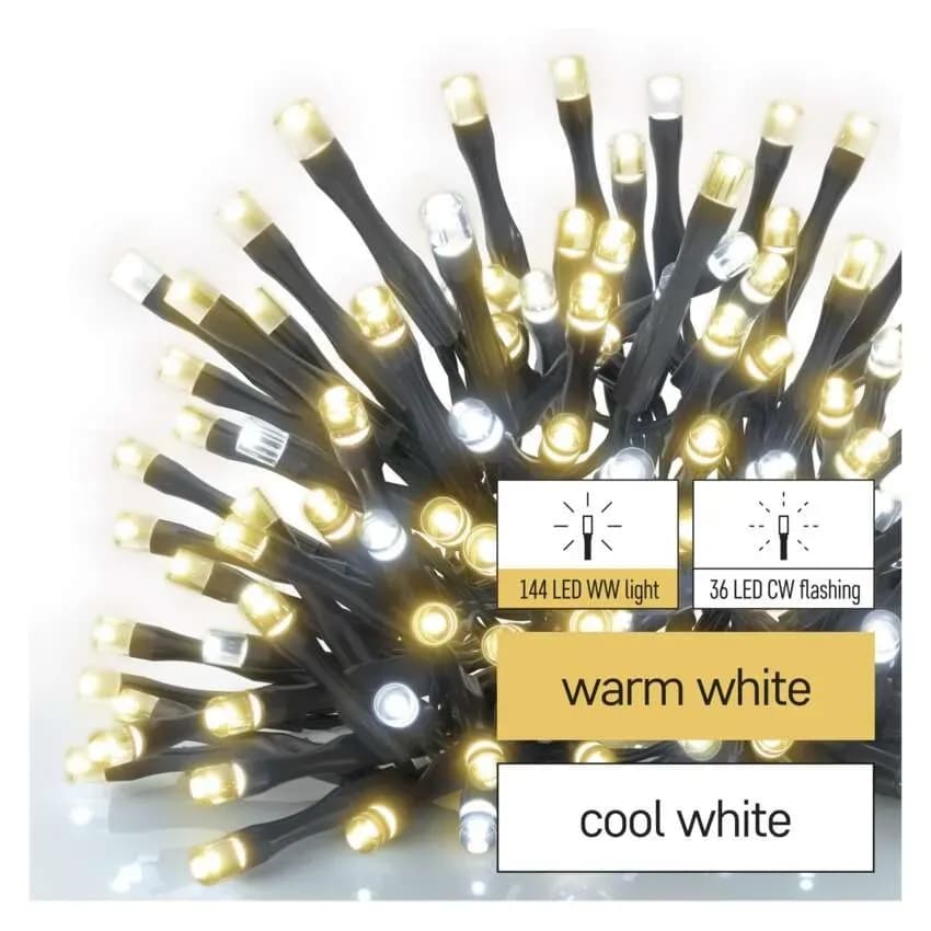 EMOS Łańcuch Choinkowy CLASSIC 180 LED 18m (Ciepła Biel + Zimna Biel Miga)