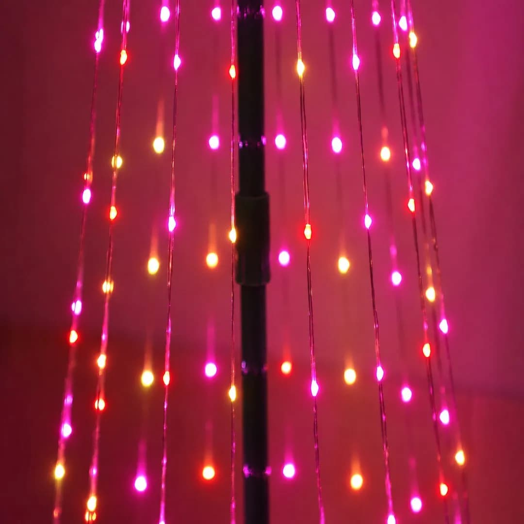 INTELIGENTNA CHOINKA LED SMART APP – 1.8M 269 LED RGB + CIEPŁA / ZIMNA BIEL IP44 (CZARNA)