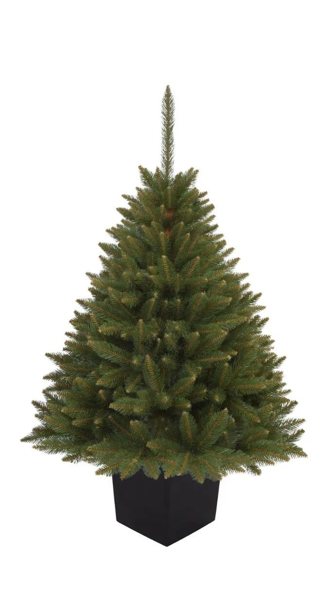 Choinka sztuczna świerk syberyjski w kwadratowej donicy 130 cm