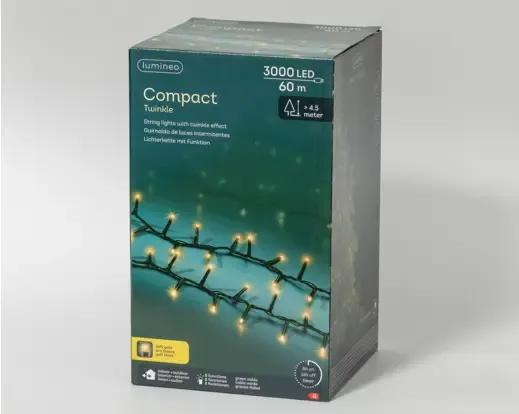 Lampki Choinkowe 3000 LED Lumineo Compact 60m Soft Gold (Subtelny Złoty)
