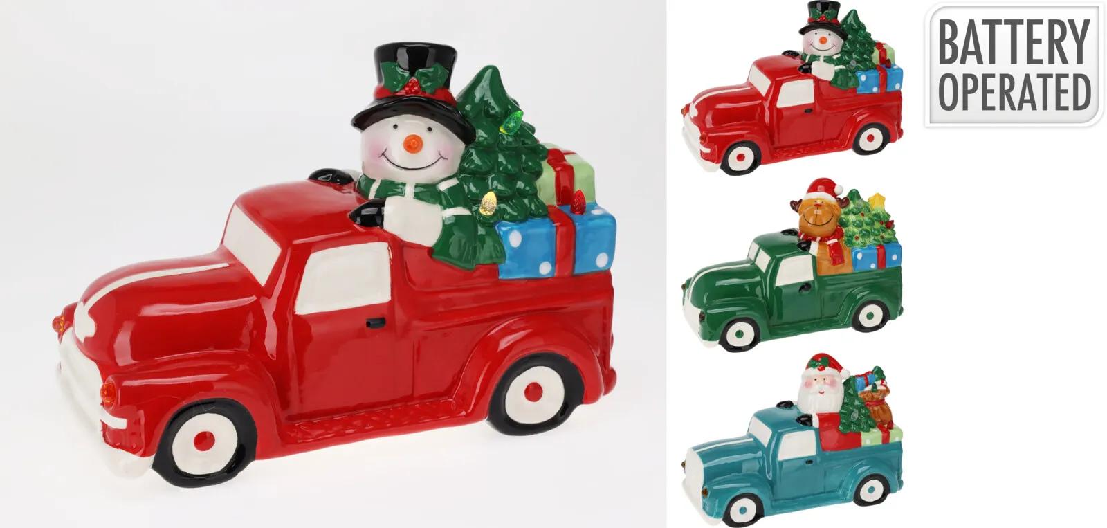 CERAMICZNE AUTO ŚWIĄTECZNE LED – FIGURKA RETRO DOLOMIT 27cm