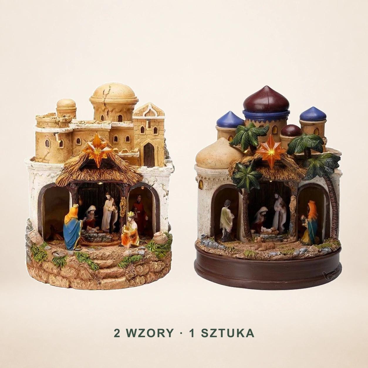 INTERAKTYWNA SZOPKA BOŻONARODZENIOWA – ZAMEK Z LED, MUZYKĄ I RUCHEM