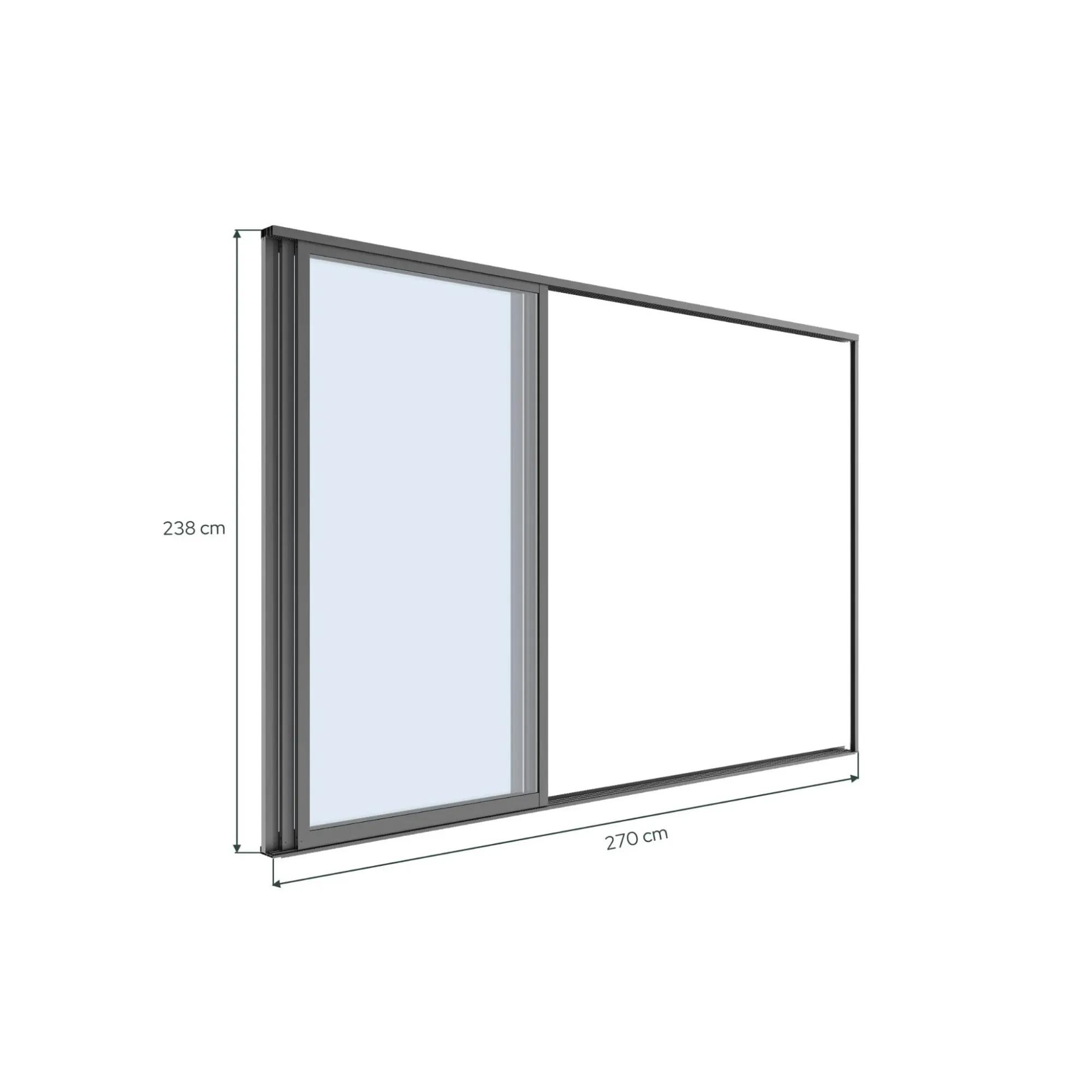 Drzwi przesuwne S8 LUXE 270x238cm do 3m antracyt - zdjęcie 2