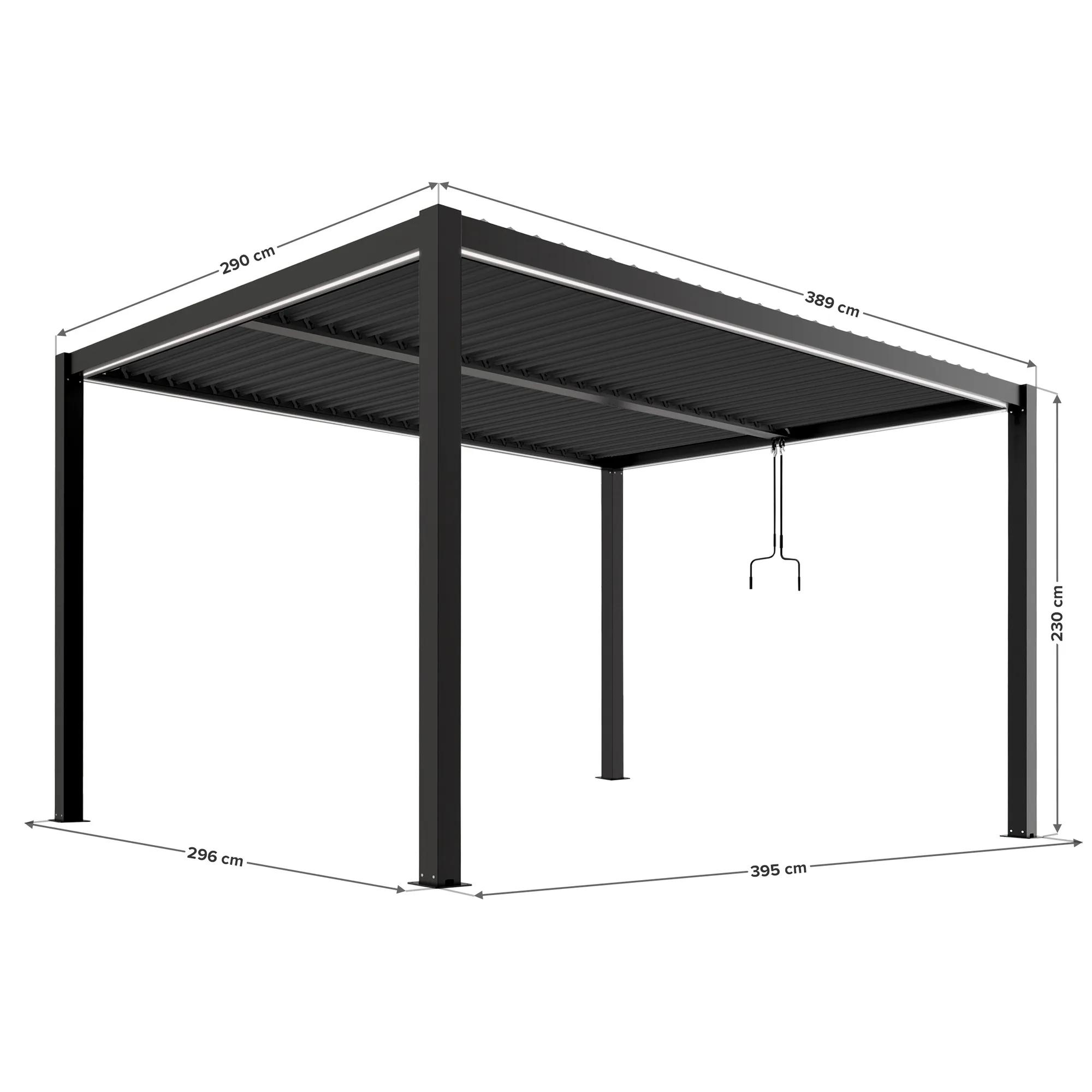 Pergola ogrodowa Luxe 3 x 4 m aluminiowa - zdjęcie 14