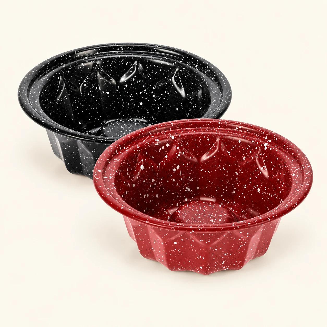 ZESTAW 2x MINI FORMA DO BABKI Z KOMINEM OKRĄGŁA 12x4cm LA CUCINA