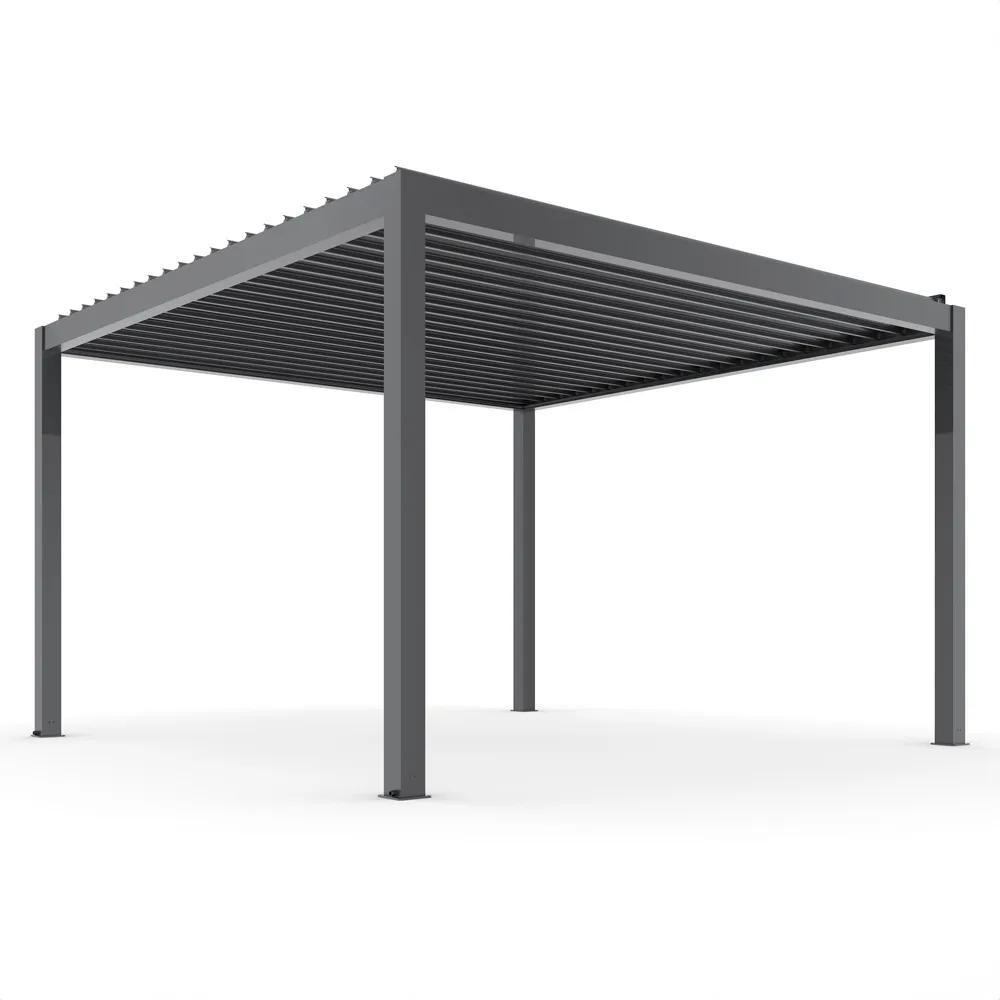 Pergola tarasowa Luxe 3 x 4 m antracytowa z LED i elektrycznym dachem - zdjęcie 13