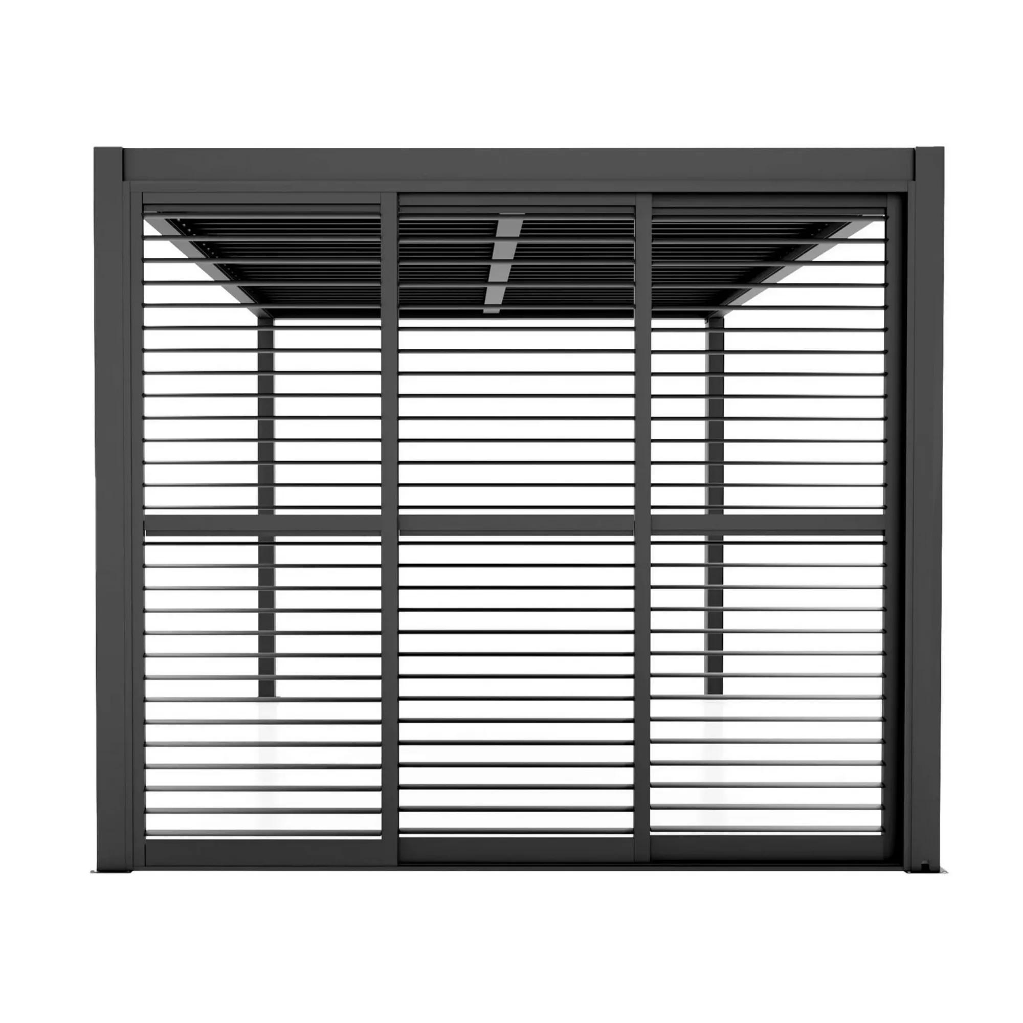 Drzwi przesuwne żaluzjowe R LUXE 270x238 antracyt - zdjęcie 3