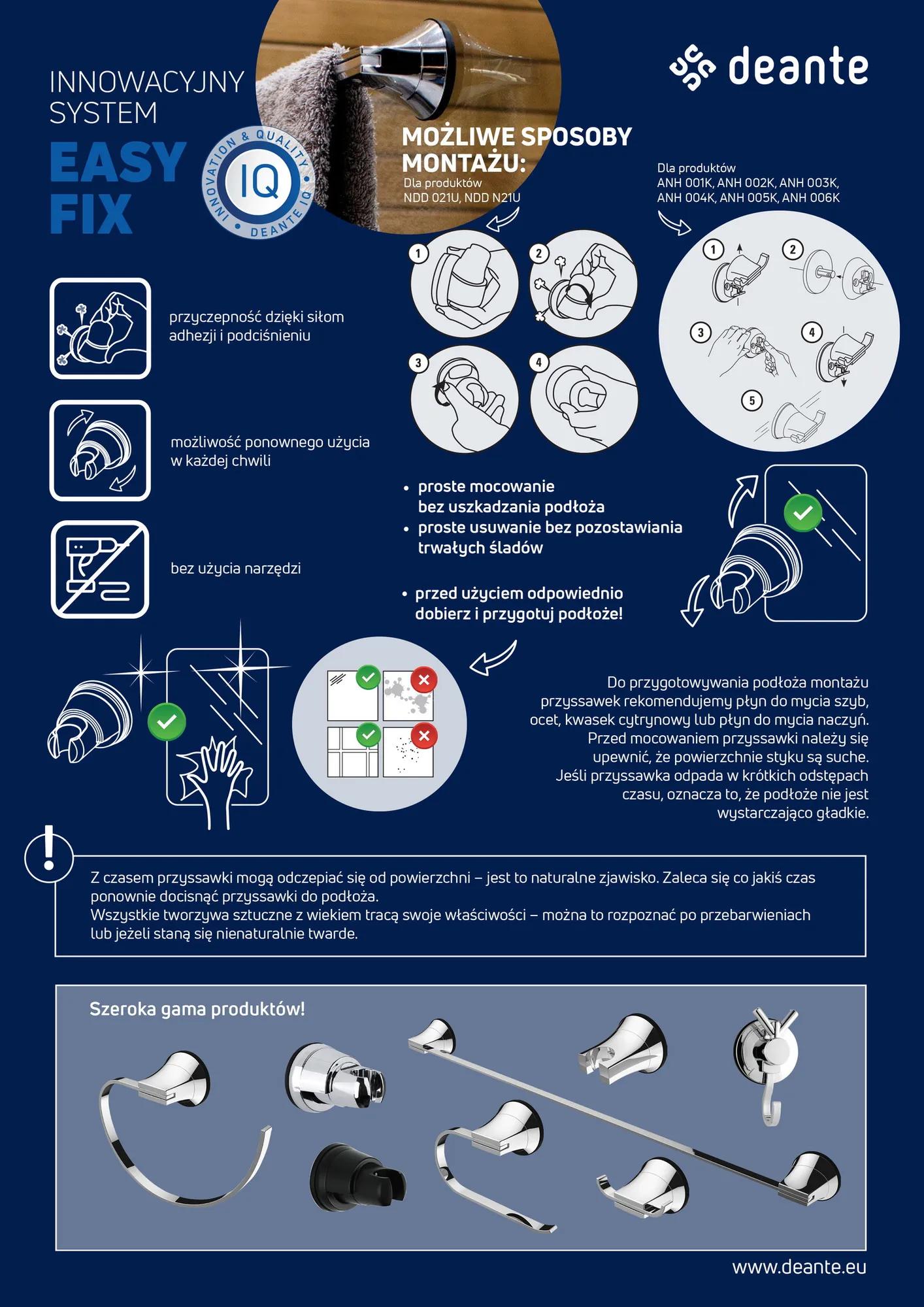 EASY-FIX - Uchwyt punktowy słuchawki z przyssawką - chrom - zdjęcie 2