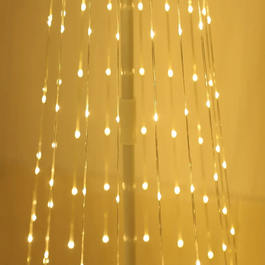 NOWOCZESNA CHOINKA LED NA STELAŻU – 1.8M 269 LED RGB + 2700K (CIEPŁA BIEL) + PILOT IP44