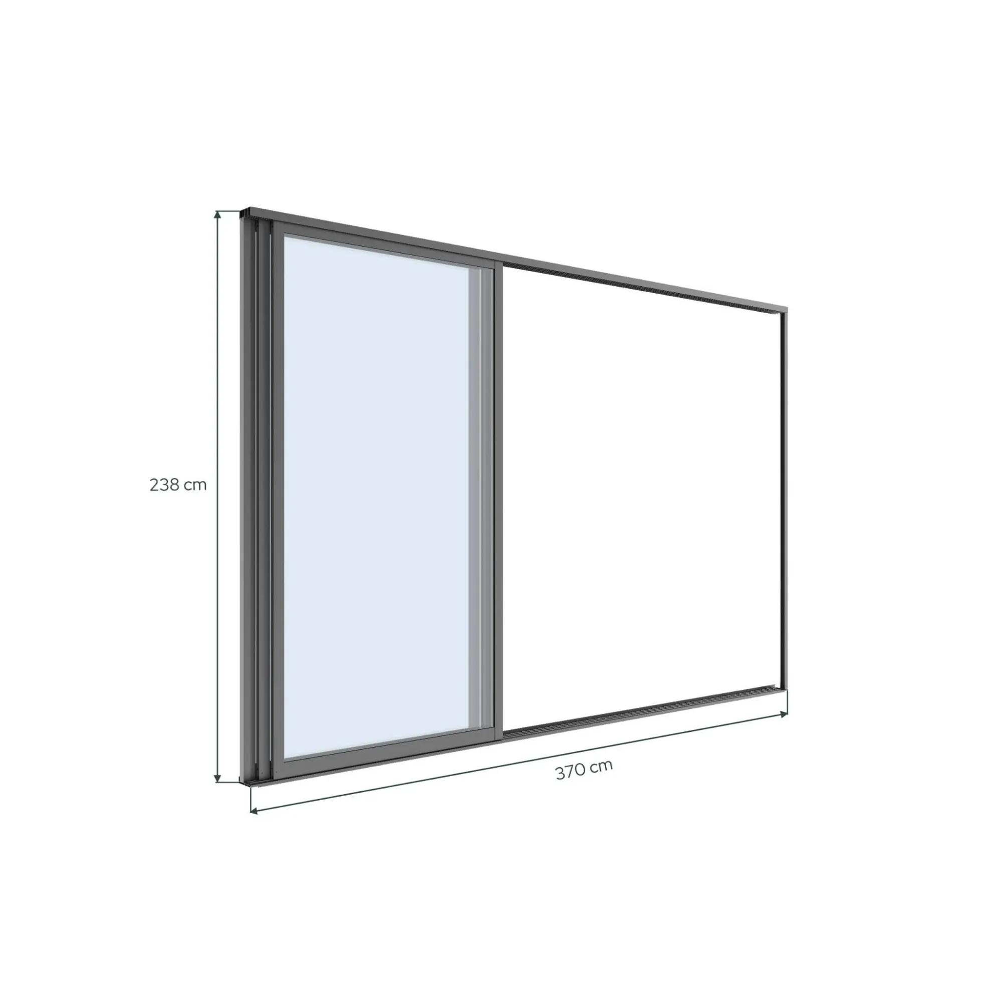 Drzwi przesuwne S8 LUXE 370x238cm do 4m antracyt - zdjęcie 3