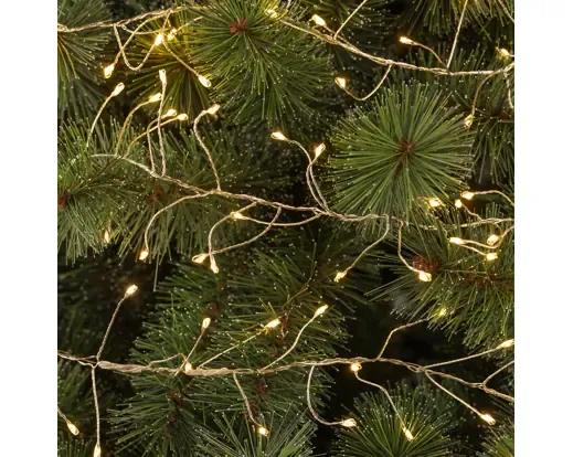 DRUCIKI CHOINKOWE COMPACT TWINKLE 960 LED – GĘSTE LAMPKI 12m Z TIMEREM (SREBRNY DRUCIK)