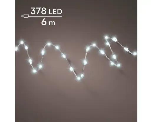 DRUCIKI CHOINKOWE COMPACT TWINKLE 960 LED – GĘSTE LAMPKI 12m Z TIMEREM (ZŁOTY DRUCIK / CIEPŁA BIEL + CZERWIEŃ)