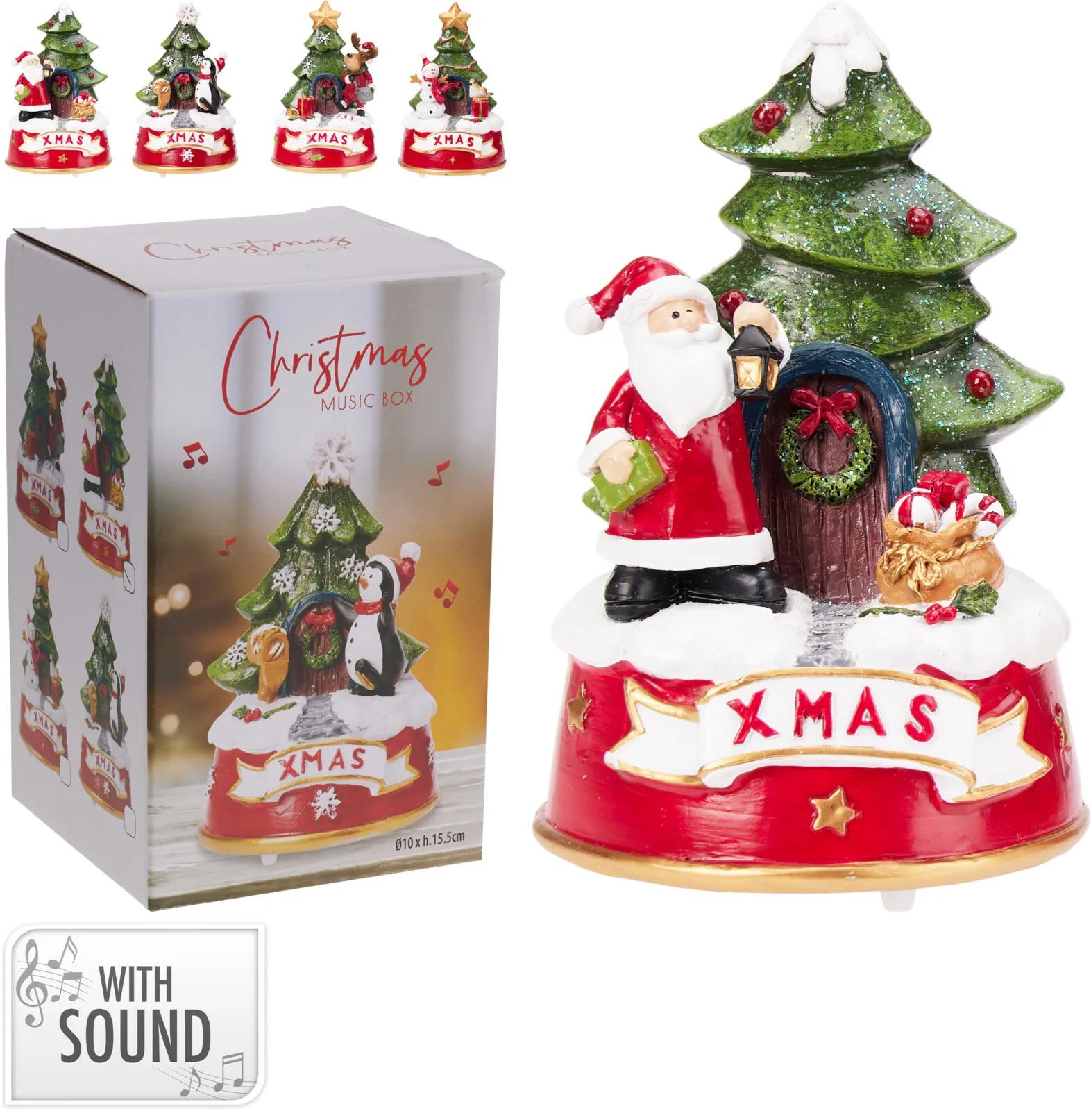 ŚWIĄTECZNA POZYTYWKA FIGURKA MIKOŁAJ CHOINKA KRAINA XMAS