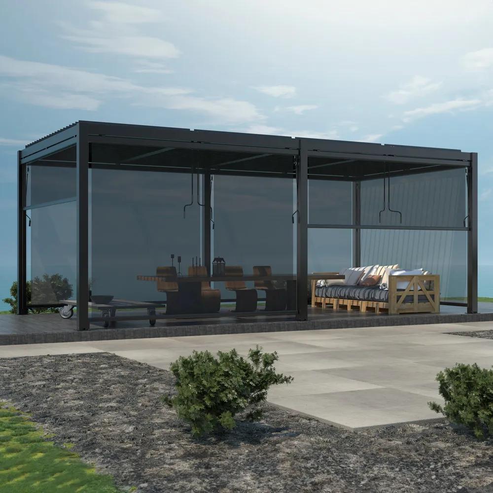 Pergola tarasowa Luxe 5.8 x 3 m antracytowa z LED - zdjęcie 3