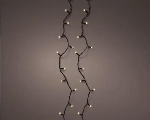 Zestaw Przedłużający Łańcuch 96 LED 9,5m – Soft Gold (Ciepła Biel) Czarny Przewód