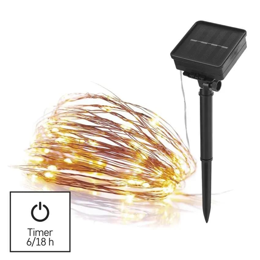 EMOS Solarny Drucik Świetlny NANO 120 LED 12m (Ciepła Biel)