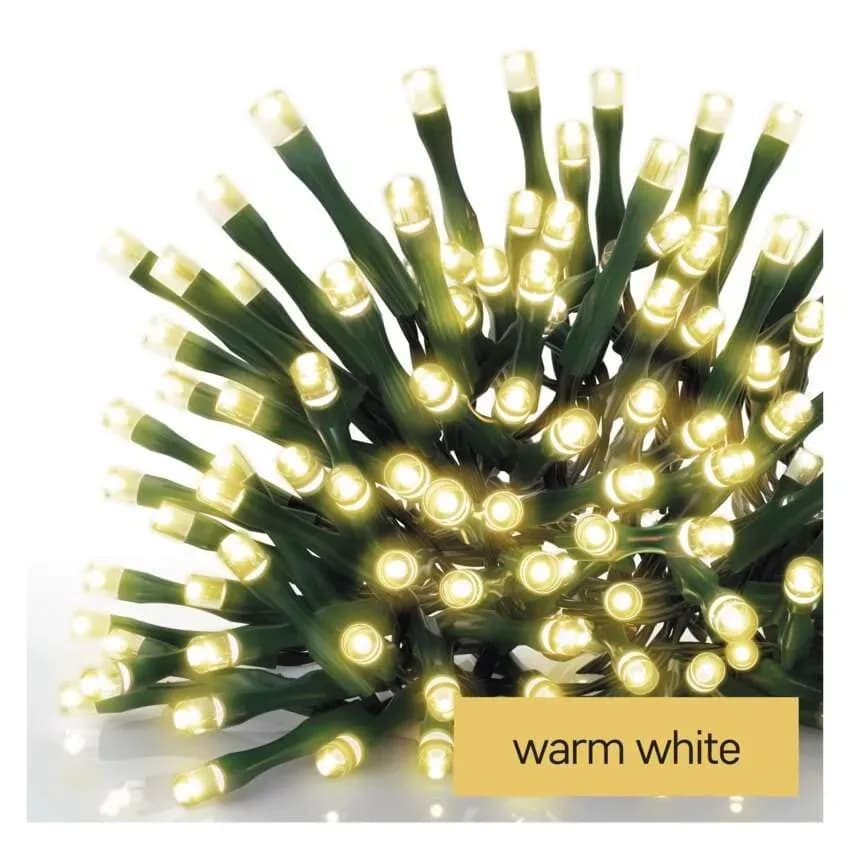 Lampki Choinkowe Świąteczne EMOS Classic 80 LED – 8m, Ciepła Biel (Multifunkcja z Timerem)
