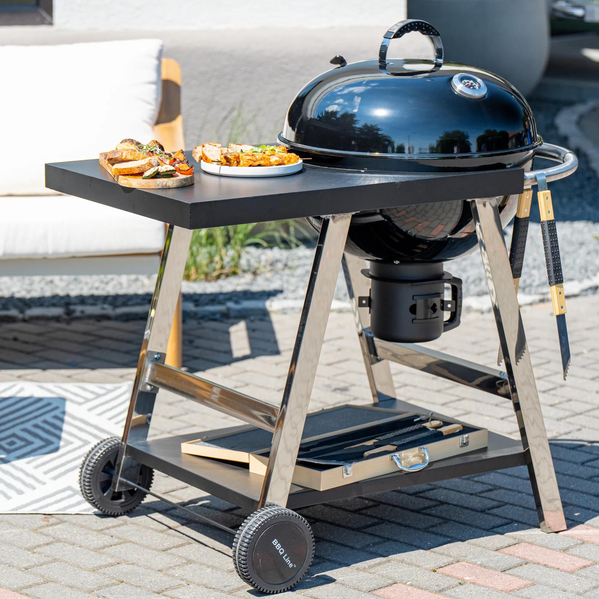 Grill węglowy MIR709 z pokrywą i kółkami - zdjęcie 2