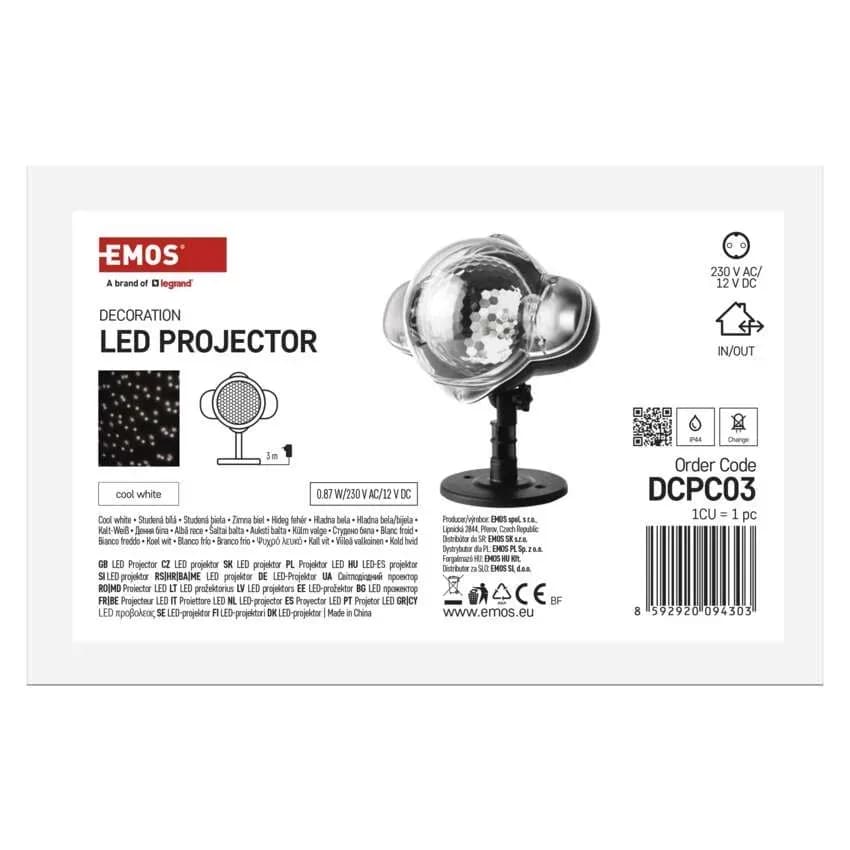 EMOS Projektor Dekoracyjny LED Zewnętrzny DCPC03 (Zimna Biel)