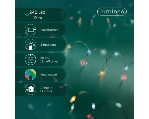DRUCIKI MIKRO LED MULTIKOLOR 12m – 240 LAMPKI Z EFEKTEM TWINKLE I PROGRAMATOREM