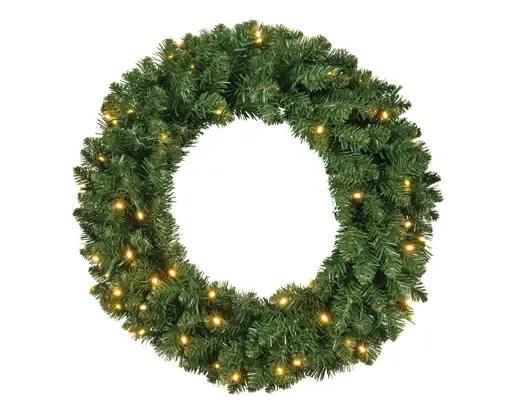 PODŚWIETLANY WIENIEC ŚWIĄTECZNY EVEREST 50 cm – 60 DIOD LED Z TIMEREM