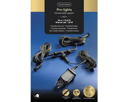 Zestaw Startowy Zasilacz Transformator 24W z Kablem 10m i Rozdzielaczem T-Splitter IP44
