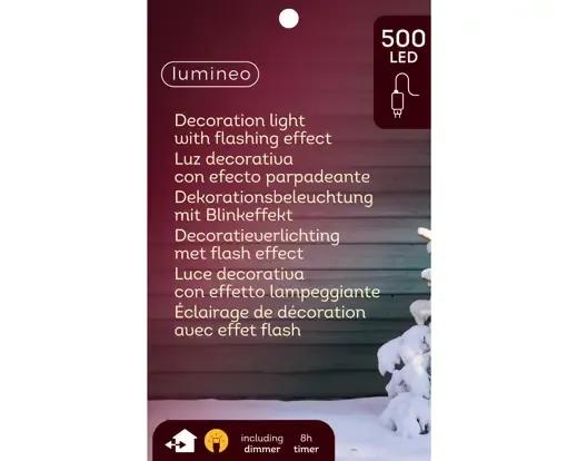 Profesjonalny Stożek Choinka LED 500 LED 210cm – Ciepła Biel (Twinkle / Flash) Złoty Stelaż