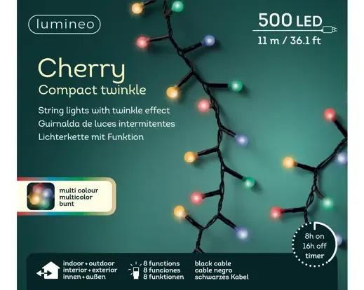 Lampki Choinkowe Kulki 500 LED Lumineo Cherry Compact Twinkle 11m Multikolor (Wielokolorowe)