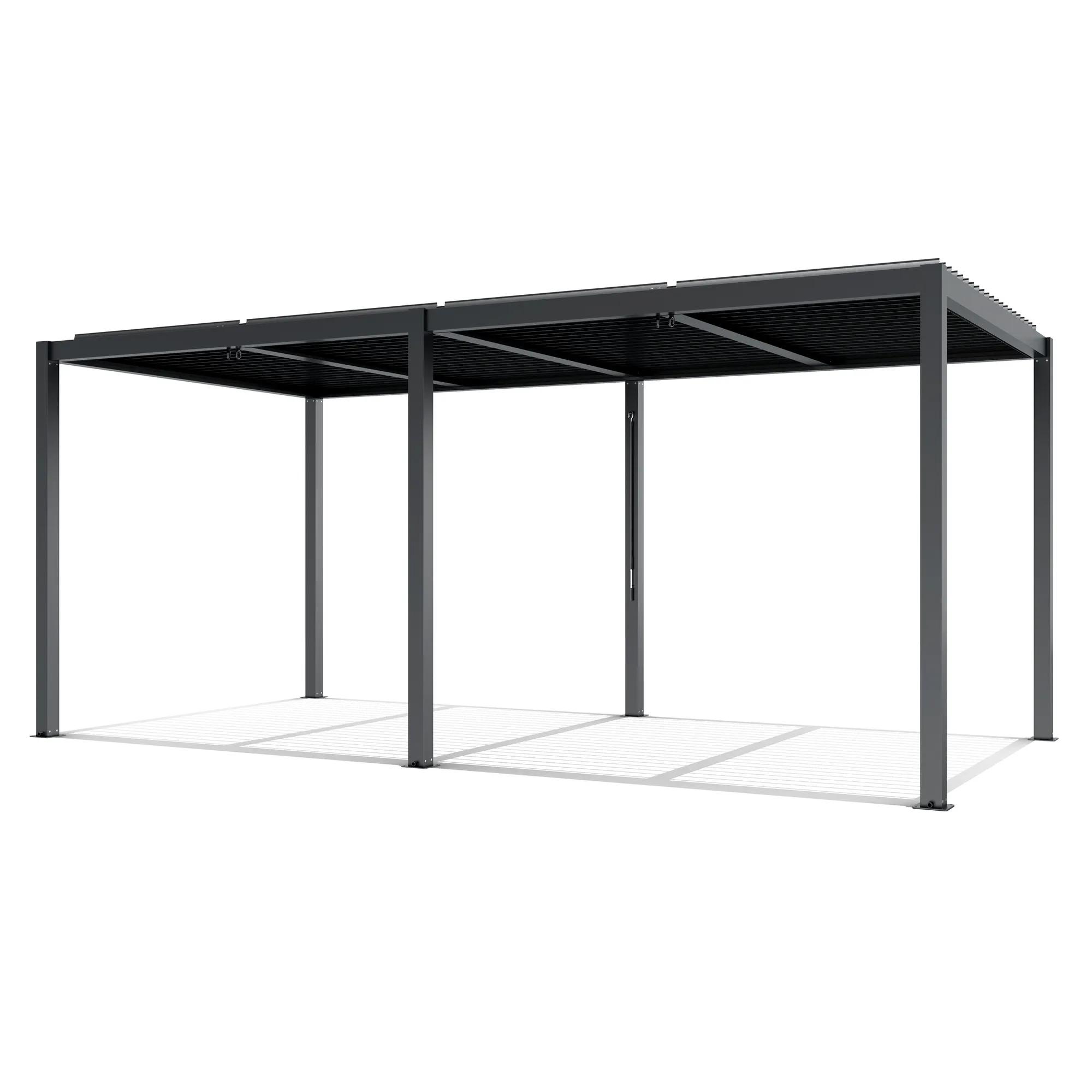 Pergola tarasowa Luxe 5.8 x 4 m antracytowa z LED