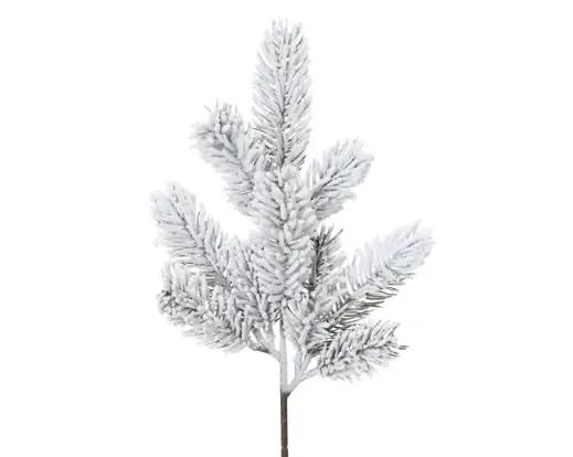 Sztuczna Gałązka Świerkowa Mocno Ośnieżona – 36 cm Premium