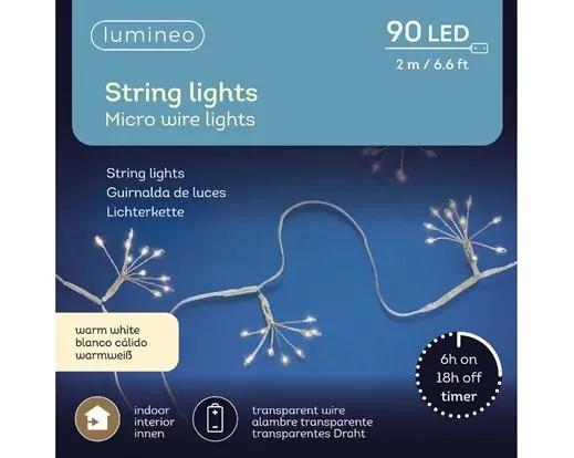 Lampki microLED na baterie 200cm-90L 487143