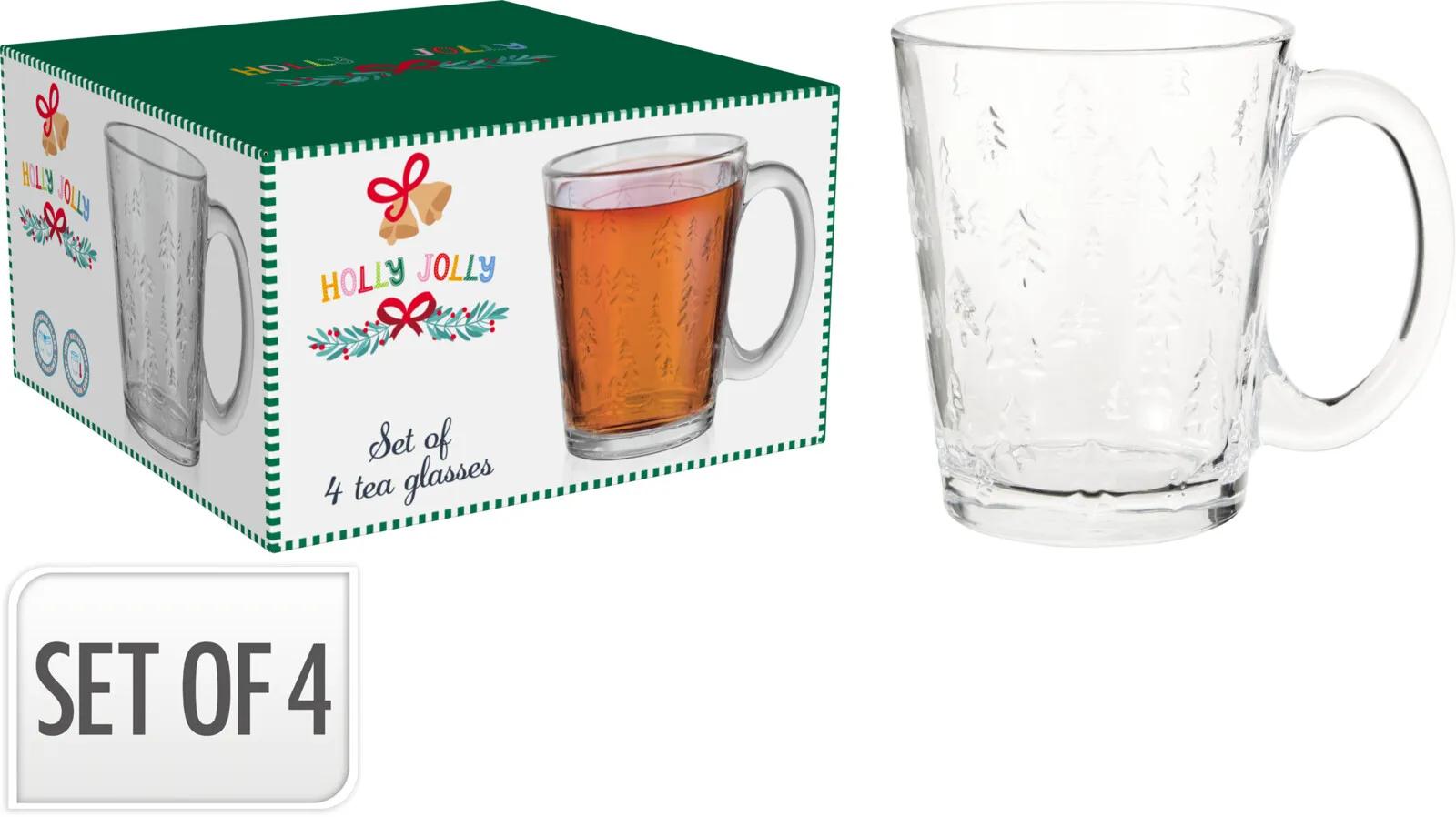 Szklanki do Herbaty Kawy Grzańca 300ml Zestaw 4 szt.