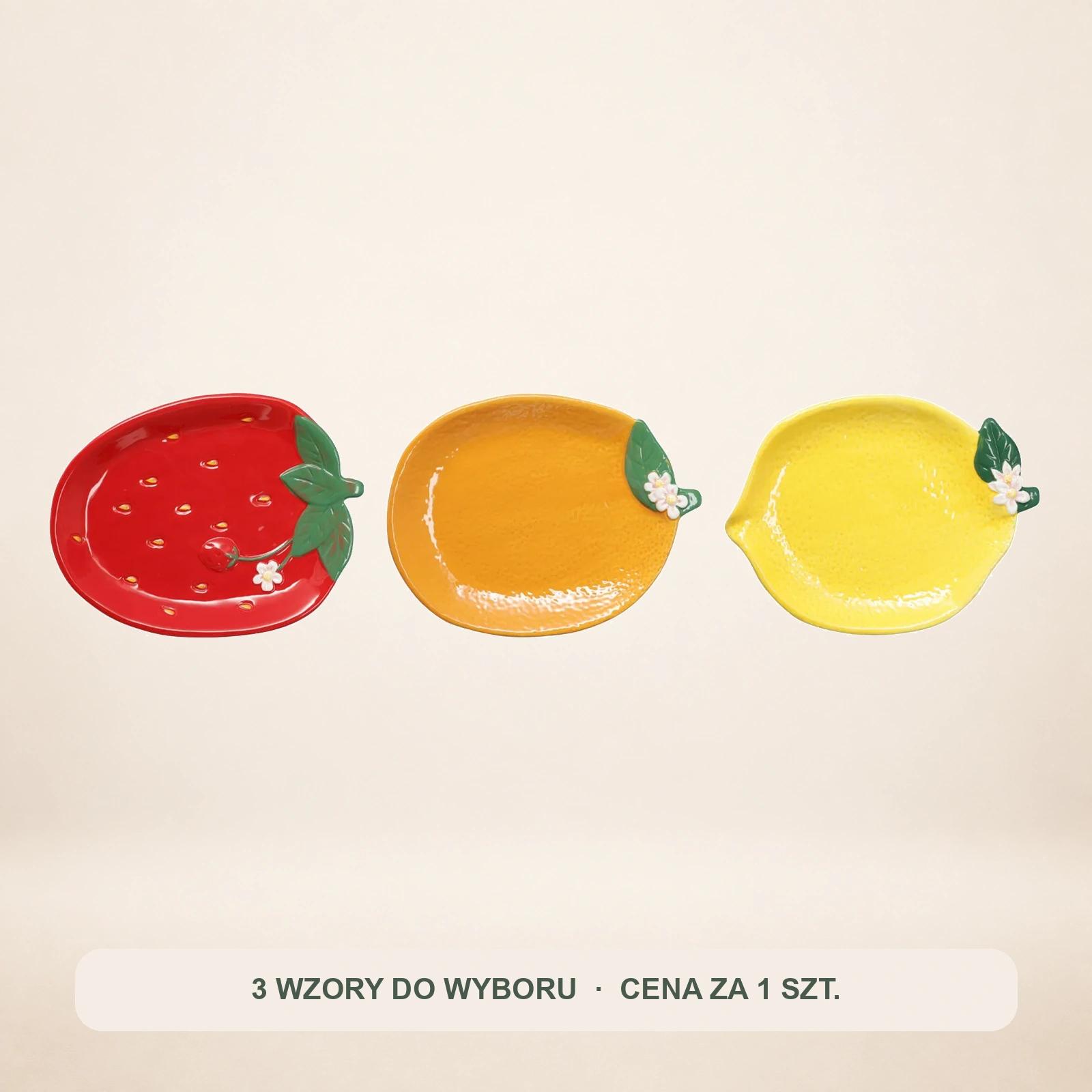 OWOCOWY TALERZYK CERAMICZNY / PÓŁMISEK