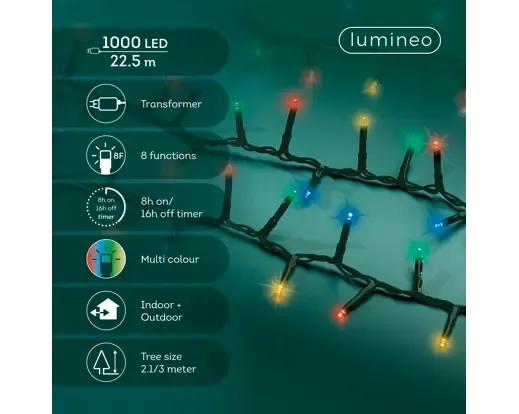 Lampki Choinkowe 1000 LED Lumineo Compact 22,5m Multikolor (Wielokolorowe)