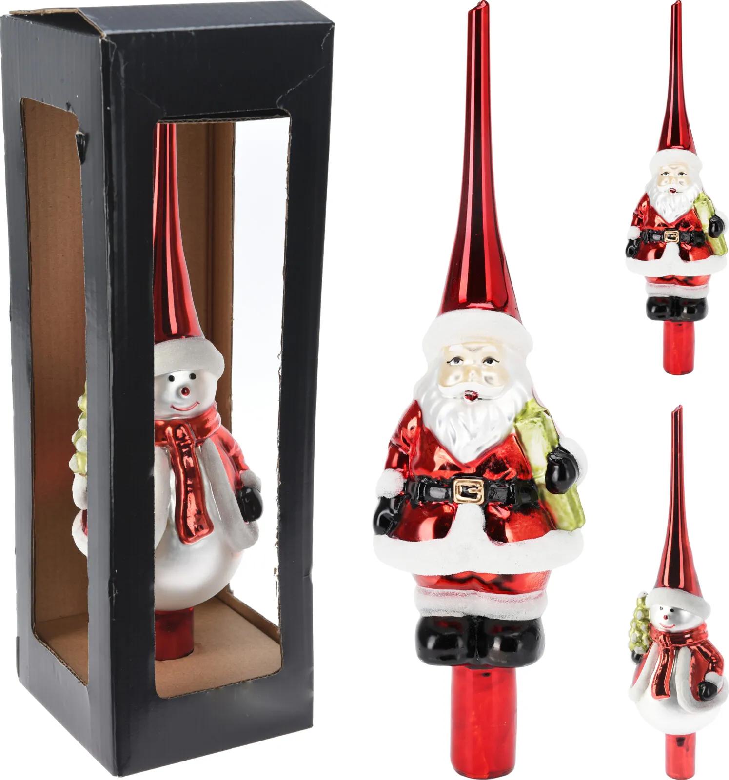 SZKLANY CZUBEK NA CHOINKĘ – SZPIC BOŻONARODZENIOWY 28,5 cm