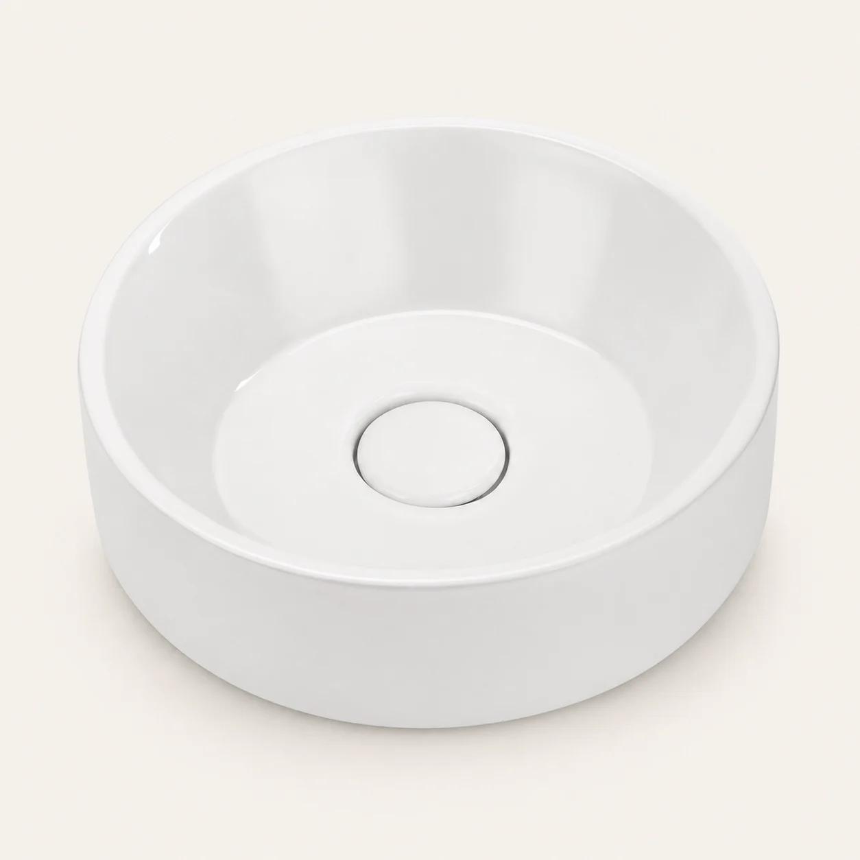 MIRAN - Umywalka ceramiczna nablatowa - biały