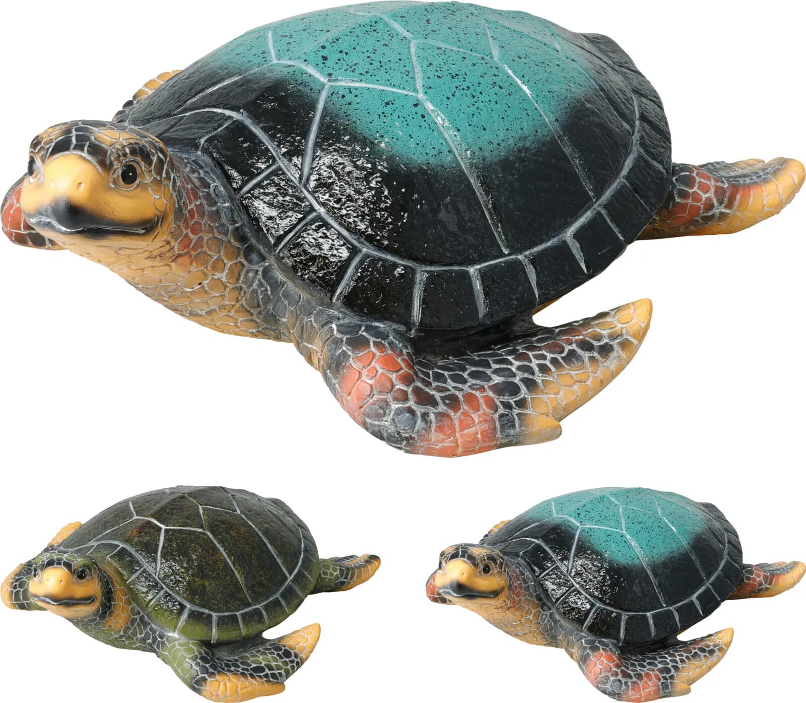 Figurka Ogrodowa Żółw Morski – Duża Ozdoba z Polystone (38x33 cm)