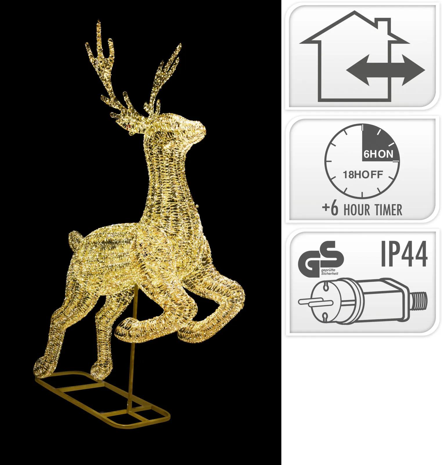 RENIFER OGRODOWY LED 337 cm – GIGANTYCZNA DEKORACJA 10 000 DIOD