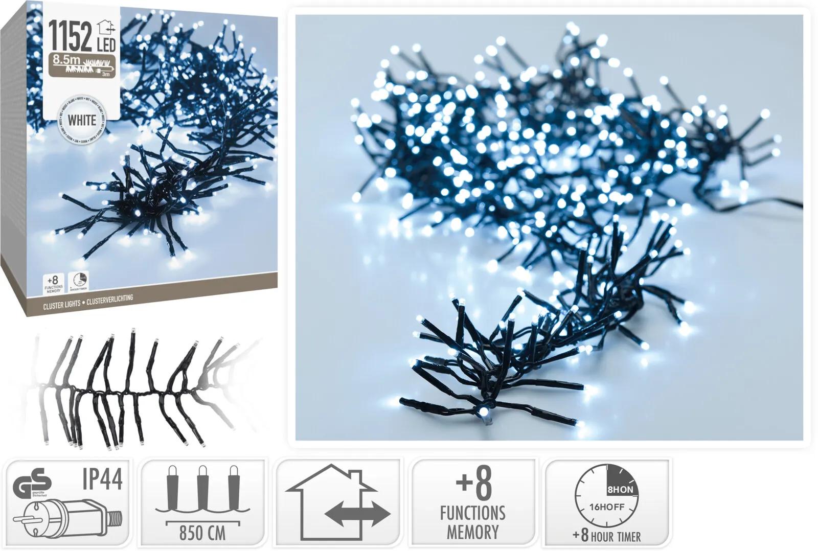 LAMPKI CHOINKOWE 1152 LED 8.4m BIAŁY